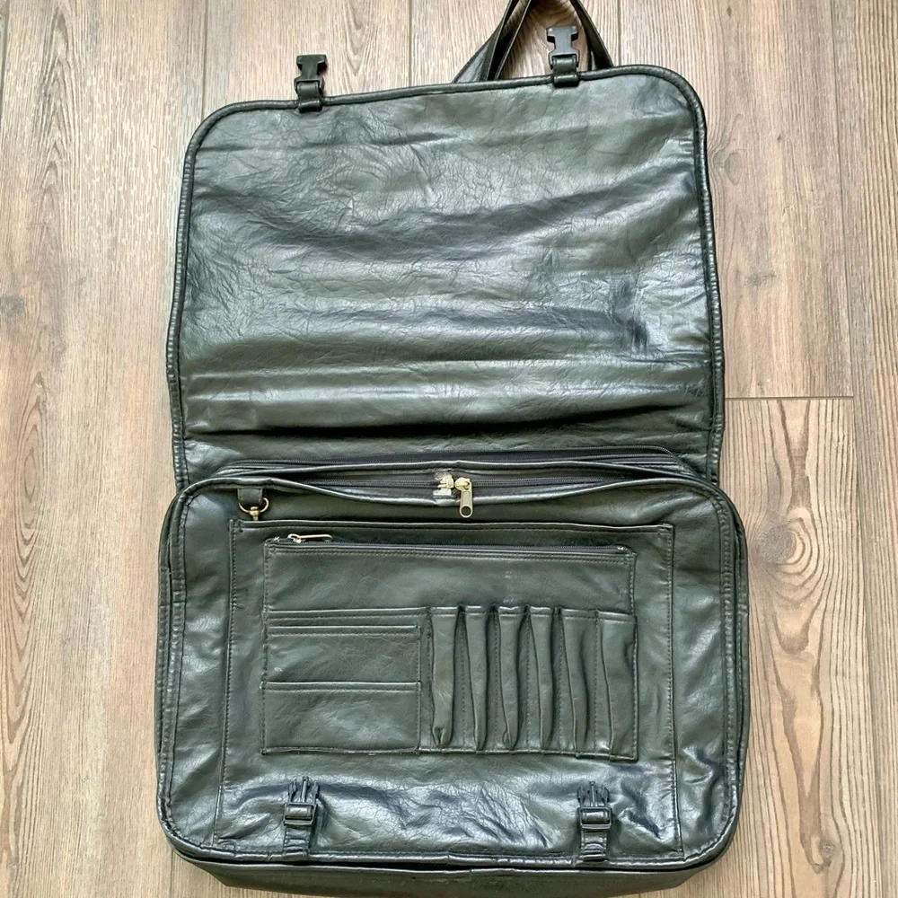 mens leather laptop briefcase 14/16”